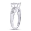 Image 4 : Diamond Square Cluster Ring 1/6 Cttw Sterling Silver