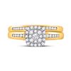 Image 2 : Diamond Bridal Wedding Ring Band Set 1/2 Cttw 10kt Yellow Gold