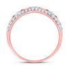 Image 4 : Diamond Anniversary Ring 1/2 Cttw 10kt Rose Gold