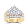 Image 1 : Diamond Heart Bridal Wedding Engagement Ring 2 Cttw 10kt Yellow Gold