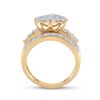 Image 3 : Diamond Heart Bridal Wedding Engagement Ring 2 Cttw 10kt Yellow Gold