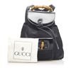 Image 2 : Authentic Gucci Bamboo Canvas Drawstring Backpack