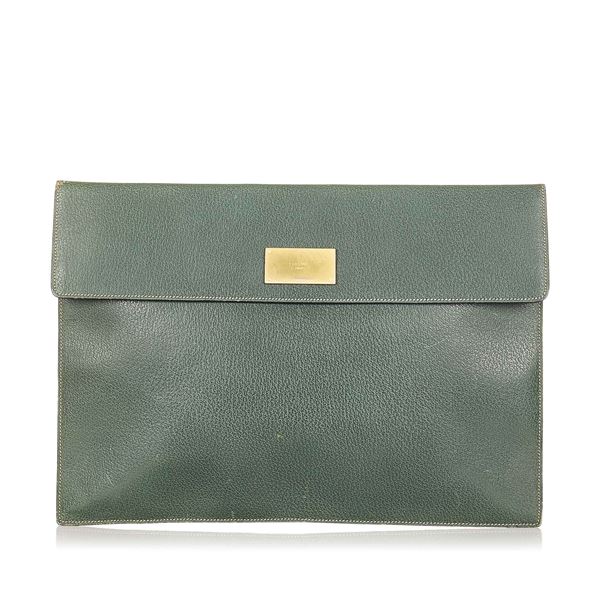 Authentic Celine Leather Clutch Bag