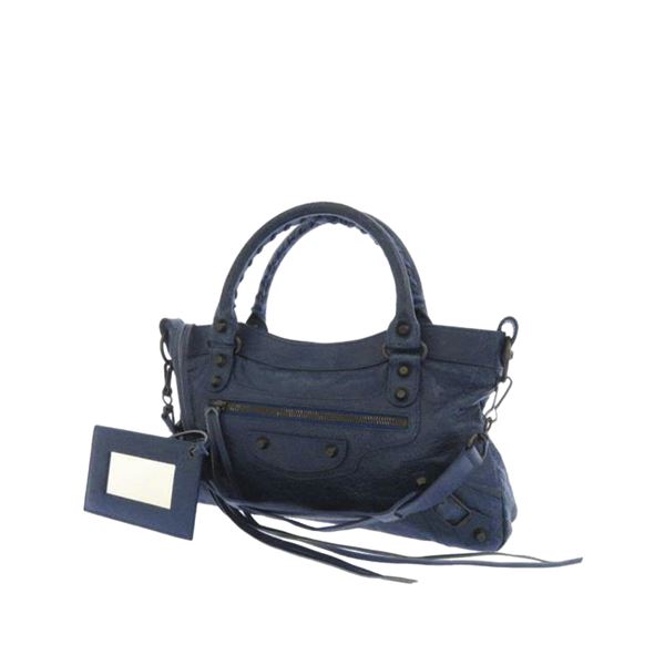 Authentic Balenciaga Motocross City First Lambskin Leather Satchel
