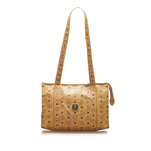 Authentic MCM Visetos Leather Shoulder Bag