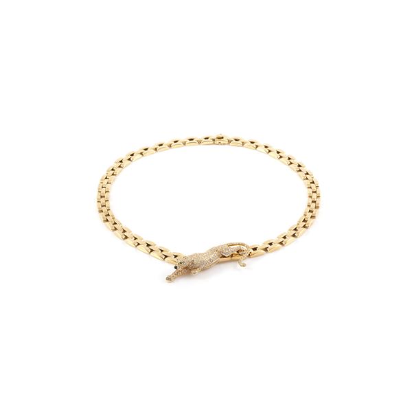Authentic Cartier Maillon Panthere Gold Link Necklace