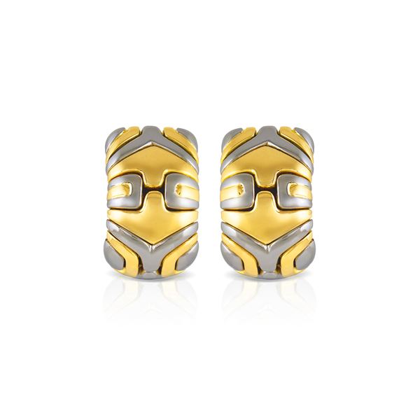 Authentic Bvlgari Two Tone Alveare Earrings
