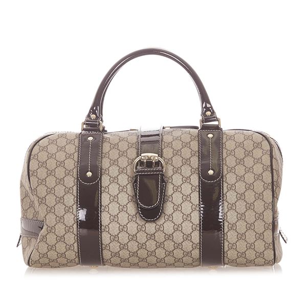 Authentic Gucci GG Supreme Boston Bag