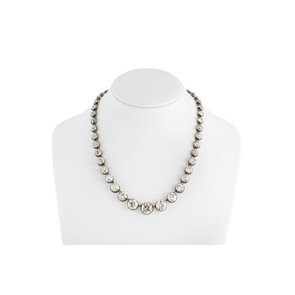 Authentic Graduated Diamond Necklace