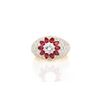 Image 1 : Authentic Ruby Flower Diamond Ring