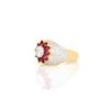 Image 2 : Authentic Ruby Flower Diamond Ring