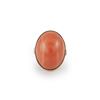 Image 1 : Authentic Oval Coral Cocktail Ring