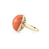 Image 3 : Authentic Oval Coral Cocktail Ring
