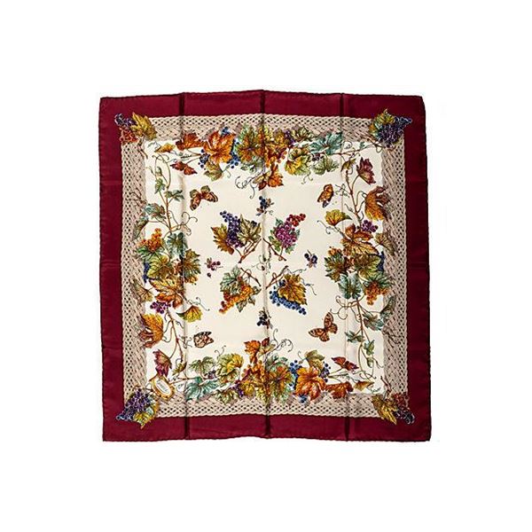 Authentic Gucci Leaves & Grapes Silk Scarf