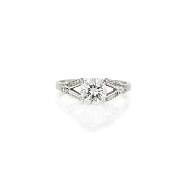 Authentic 1.10 Carat Art Deco Engagement Ring