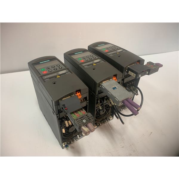 (3) Siemens 6SE6440-2UD15-5AA1 MicroMaster 440