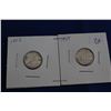 Image 1 : Canada Ten Cent Coins (2) - 1953, 1958; Silver