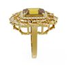 Image 2 : 5.39 ctw Canary Citrine & Diamond Ring 18K Yellow Gold - REF-138Y5X