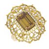 Image 3 : 5.39 ctw Canary Citrine & Diamond Ring 18K Yellow Gold - REF-138Y5X