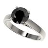 Image 1 : 2 ctw Fancy Black Diamond Solitaire Engagment Ring 10k White Gold - REF-43G2W