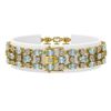 Image 2 : 16.06 ctw Sky Topaz & Diamond Row Bracelet 10K Yellow Gold - REF-209N3F