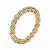 Image 2 : 2.66 ctw Pear Cut Diamond Eternity Ring 18K Yellow Gold - REF-275H3R