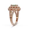 Image 3 : 3.93 ctw Certified Opal & Diamond Victorian Ring 14K Rose Gold - REF-149K3Y