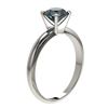 Image 3 : 1.27 ctw Certified Intense Blue Diamond Engagment Ring 10k White Gold - REF-120N9F