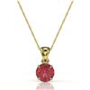 Image 2 : 2 ctw Pink Tourmaline Designer Necklace 18k Yellow Gold - REF-34X3A