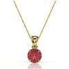 Image 2 : 2 ctw Pink Tourmaline Designer Necklace 18k Yellow Gold - REF-34X3A