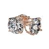 Image 3 : 1.59 ctw Certified Quality Diamond Stud Earrings 10k Rose Gold - REF-127H5R