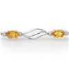 Image 2 : 3.02 ctw Yellow Sapphire & Diamond Bracelet 10k White Gold - REF-40H9R