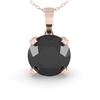 Image 2 : 2.0 ctw Black Diamond Designer Necklace 14k Rose Gold - REF-35K6Y