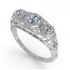 Image 2 : 1.00 ctw Past Present Future VS/SI Diamond Ring 18k White Gold - REF-162R9K