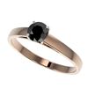 Image 1 : 0.50 ctw Fancy Black Diamond Solitaire Engagment Ring 10k Rose Gold - REF-15K6Y