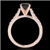 Image 2 : 1.45 ctw Certified VS Black Diamond Solitaire Ring 10k Rose Gold - REF-53A2N
