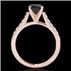 Image 2 : 1.45 ctw Certified VS Black Diamond Solitaire Ring 10k Rose Gold - REF-53A2N