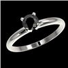 Image 2 : 0.50 ctw Fancy Black Diamond Solitaire Engagment Ring 10k White Gold - REF-19N2F