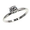 Image 2 : 0.78 ctw Certified Quality Diamond Engagment Ring 10k White Gold - REF-68R2K