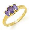 Image 1 : 1.0 ctw Tanzanite Ring 10k Yellow Gold - REF-16K6Y