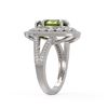 Image 3 : 5.02 ctw Certified Tourmaline & Diamond Victorian Ring 14K White Gold - REF-172K8Y