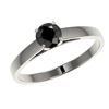 Image 2 : 0.50 ctw Fancy Black Diamond Solitaire Engagment Ring 10k White Gold - REF-15A6N
