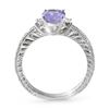 Image 2 : 1.82 ctw Tanzanite & Diamond Ring 14k White Gold - REF-48H2R