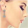 Image 3 : 11.04 ctw Sky Topaz & Diamond Earrings 14K Rose Gold - REF-190W9H