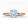 Image 1 : 2 ctw Aquamarine Designer Engagment Ring 14k Rose Gold - REF-25X2A