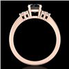 Image 3 : 1 ctw Fancy Black Diamond Engagment Ring 18k Rose Gold - REF-49R3K