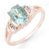 Image 1 : 1.06 ctw Blue Topaz & Diamond Ring 14k Rose Gold - REF-14H9R