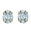 Image 1 : 7 ctw Sky Blue Topaz Designer Stud Earrings 18k Yellow Gold - REF-28X3A