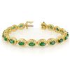 Image 1 : 10.0 ctw Emerald Bracelet 10k Yellow Gold - REF-118X2A