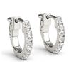 Image 2 : 0.25 ctw Diamond VS/SI Hoop Earrings 14k White Gold - REF-24K5Y